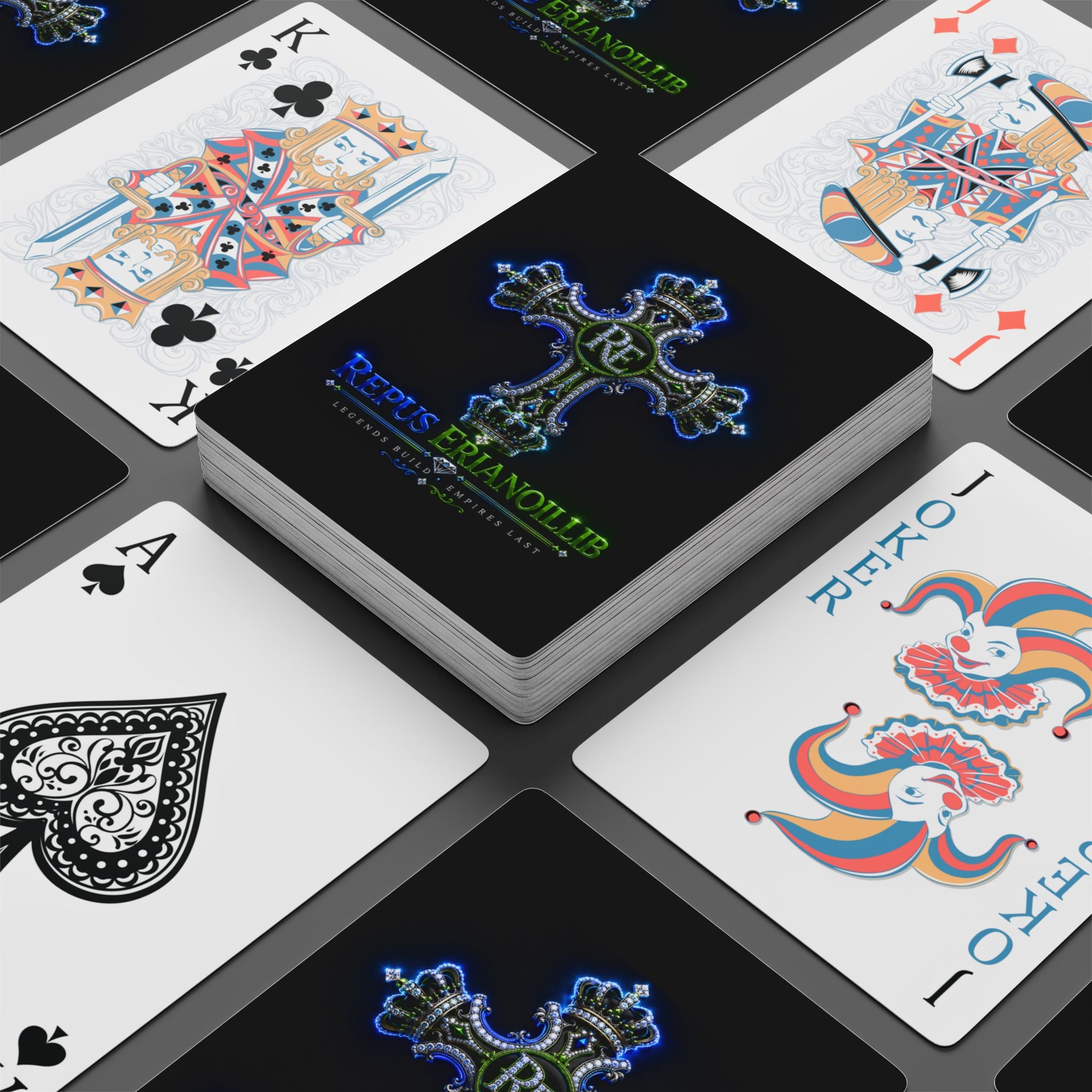THE RE EMPIRE COLLECTION REPUS ERIANOILLIB® CHAPTER I THE RE EMPIRE COLLECTION First Edition Legends Build. Empires Last. Poker Playing Card Deck For Gamers & Collectors