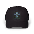 Embroidered Gothic Cross Dad Cap — Classic White Baseball Hat